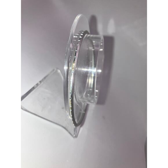 Silver-Tone Cut Pattern Textured 2.75" Bangle Bracelet! - Picture 3 of 5